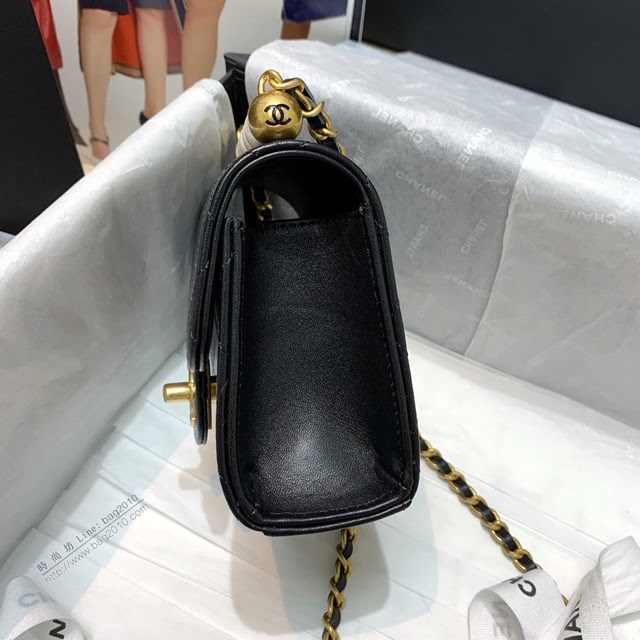 Chanel女包 香奈兒專櫃最新款珍珠小方塊包 Chane鏈子小包  djc3887